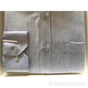 Camicia da lavoro in cotone a righe